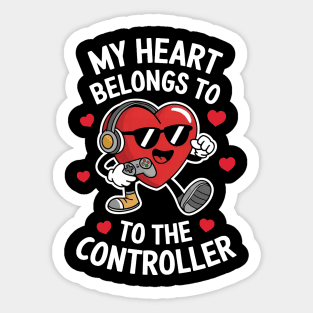 My Heart Belongs to the Controller - Gaming Love Sticker